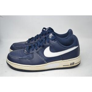 Nike Air Force 1 488298-436 Men's 8.5 Sneakers Navy White Lace Up Athletic Shoes